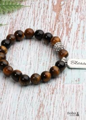 Boho Bracelet, Green Amazonite Blessed